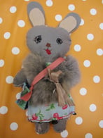 Soft bunny toy made by child