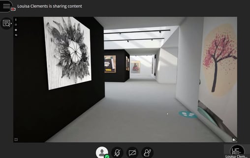 Screenshot of a young person's online gallery created in Artsteps.